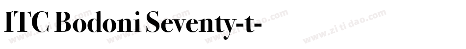 ITC Bodoni Seventy-t字体转换